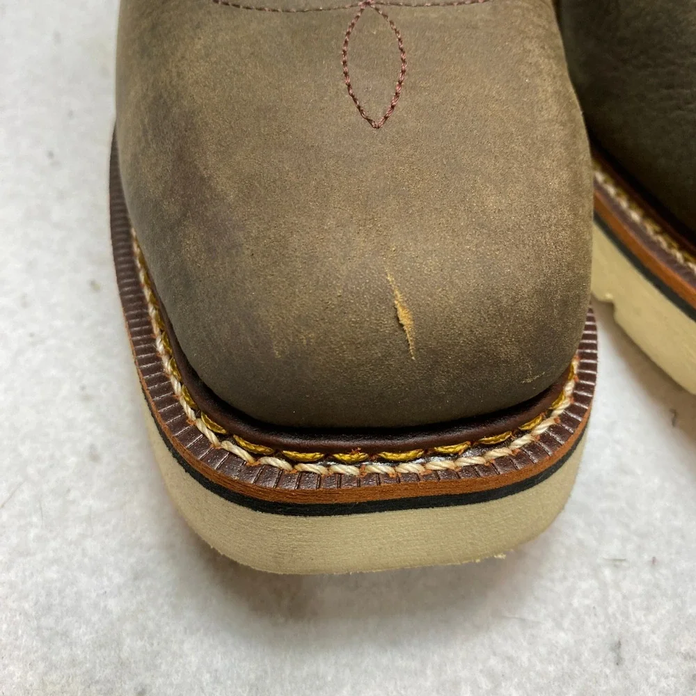 Thorogood Boots Mens 10 Brown 814-4332 Wellington Square Toe Work EH SR